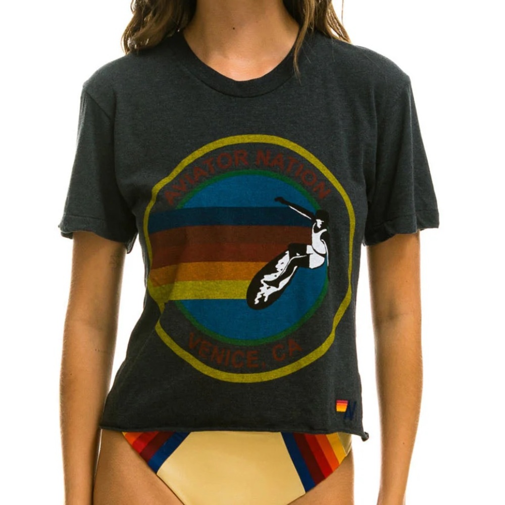 Aviator Nation Signature Boyfriend Tee size XS